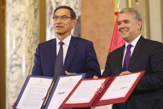 VISITA OFICIAL DEL PRESIDENTE DE COLOMBIA A PALACIO DE GOBIERNO