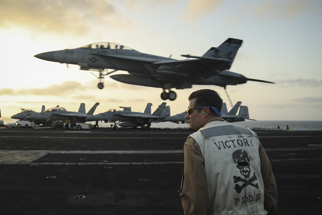 USS Abraham Lincoln (CVN 72) conducts flight operations.