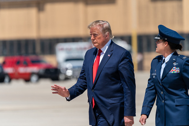 President Donald J. Trump arrives at Joint Base Andrews Air Force Base