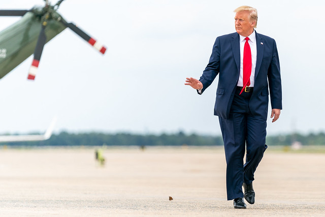 President Donald J. Trump arrives at Joint Base Andrews Air Force Base