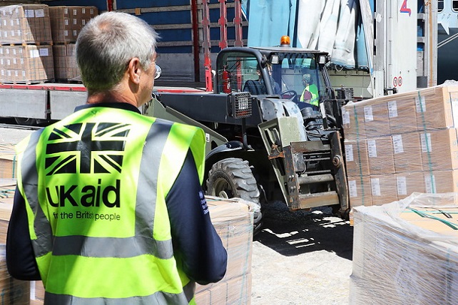 HMS OCEAN PREPARES TO TAKE VITAL AID TO CARIBBEAN