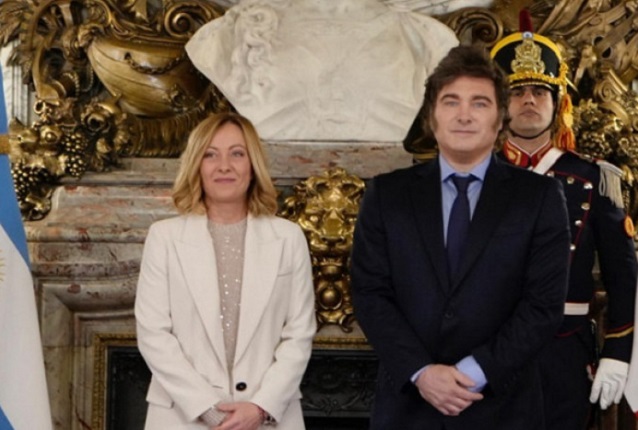 Amplios acuerdos de Milei con Giorgia&nbsp;Meloni