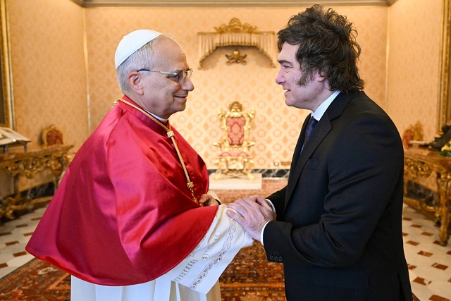 Papa León XIV recibió al presidente&nbsp;Milei