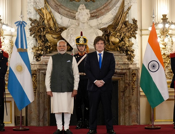 Milei recibe a Modi, visita&nbsp;histórica
