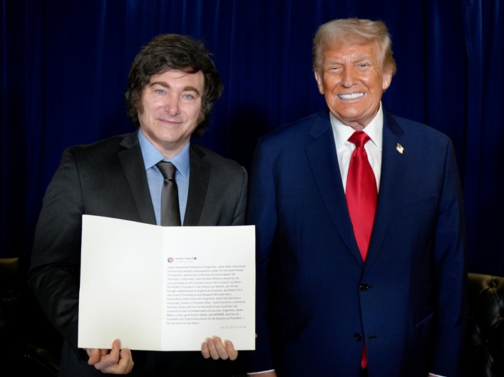 Trump refuerza alianza estratégica con&nbsp;Milei