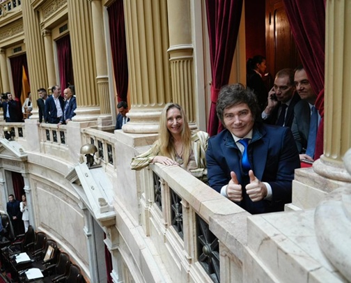 Milei en jura de nuevos&nbsp;diputados